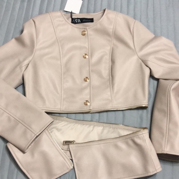 Zara faux leather zippered jacket - Picture 11 of 11